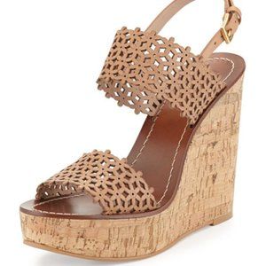 Tory Burch Tan Wedges. Size 8.5. Very Comfortable.
